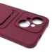 Чехол-накладка для Tecno Spark Go 1 (бордовый) - SC304 с картхолдером