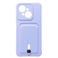 Чехол-накладка с картхолдером для Tecno Spark Go 1 (светло-фиолетовый) SC304