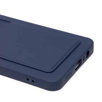 Чехол-накладка для Samsung Galaxy A06 (темно-синий) - SC337 с картхолдером