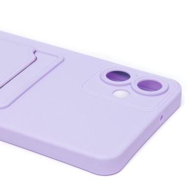 Чехол-накладка для Samsung Galaxy A06 (светло-фиолетовый) - SC337 с картхолдером