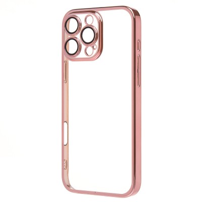 Чехол-накладка для Apple iPhone 16 Pro Max (розовое золото) - PC073 с закрытой камерой