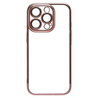 Чехол-накладка для Apple iPhone 16 Pro (розовое золото) - PC073 с закрытой камерой