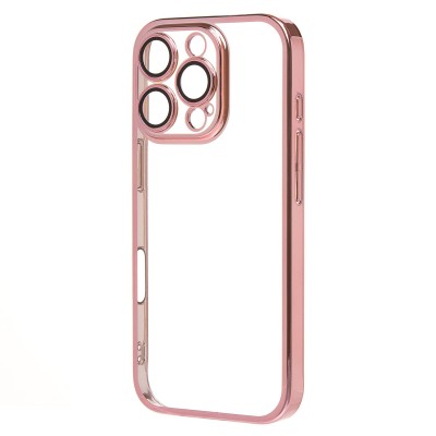 Чехол-накладка для Apple iPhone 16 Pro (розовое золото) - PC073 с закрытой камерой