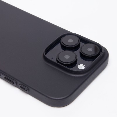 Чехол-накладка для Apple iPhone 16 Pro (матовый прозрачный/черный) - PC091