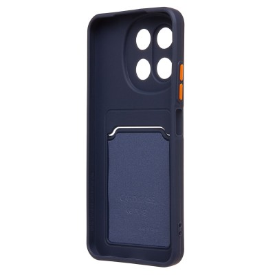 Чехол-накладка для Tecno Spark 30 5G (темно-синий) - SC337 с картхолдером