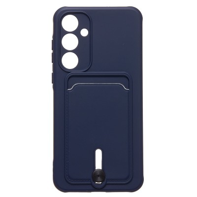 Чехол-накладка для Samsung Galaxy A35 (темно-синий) - SC304 с картхолдером