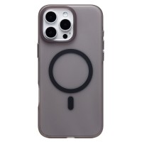 Чехол-накладка для Apple iPhone 16 Pro Max (черный/матовый прозрачный) - SM038 SafeMag