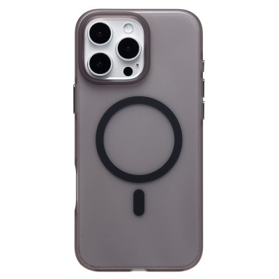 Чехол-накладка для Apple iPhone 16 Pro Max (черный/матовый прозрачный) - SM038 SafeMag