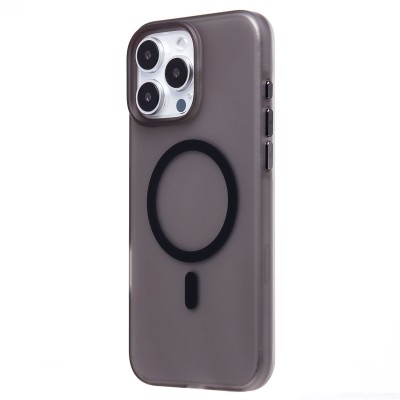 Чехол-накладка для Apple iPhone 16 Pro Max (черный/матовый прозрачный) - SM038 SafeMag