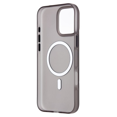 Чехол-накладка для Apple iPhone 16 Pro Max (черный/матовый прозрачный) - SM038 SafeMag