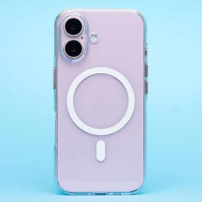 Чехол-накладка для Apple iPhone 16 (прозрачный) SM039 SafeMag