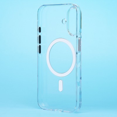 Чехол-накладка для Apple iPhone 16 (прозрачный) SM039 SafeMag