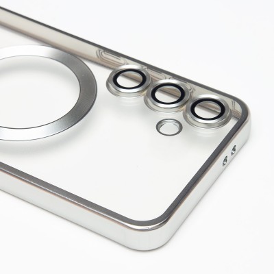 Чехол-накладка для Samsung Galaxy S24FE (серебяный) - SM027 SafeMag