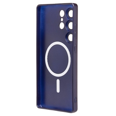 Чехол-накладка для Samsung Galaxy S25 Ultra (темно-синий) - SM020 Matte SafeMag