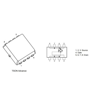 Микросхема TPCC8067-H N-Channel MOSFET 30V 9A TSON-ADVANCE bulk