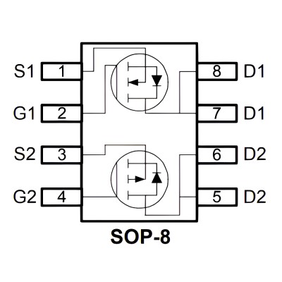 Микросхема AF4502C NP-Channel MOSFET 30V 10A SOP-8