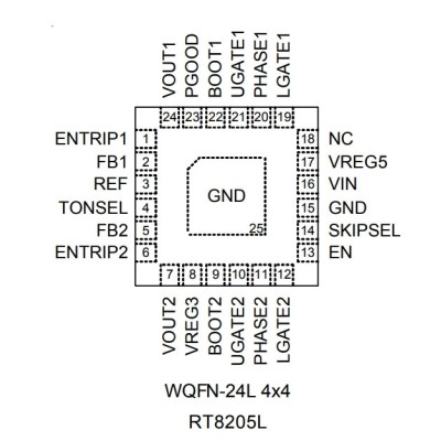 Микросхема RT8205LGQW EM=