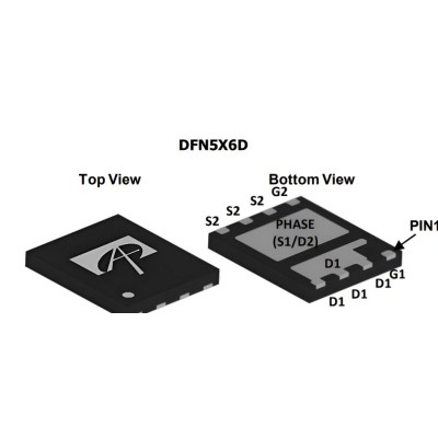 Микросхема AON6998 Dual N-Channel MOSFET 30V 50A DFN5x6D bulk