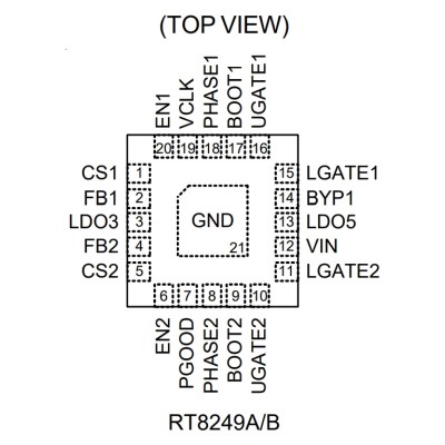 Микросхема RT8249AGQW 2Q= Bulk