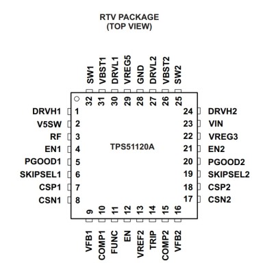 Микросхема TPS51220ARTVR 4*4mm Bulk