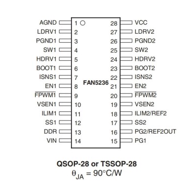 Микросхема FAN5236QSCC