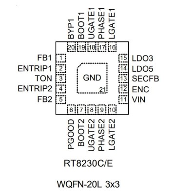 Микросхема RT8230EGQW 3D=