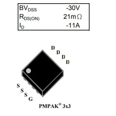 Микросхема AP4435GYT P-Channel MOSFET 30V 11A PMPAK3X3