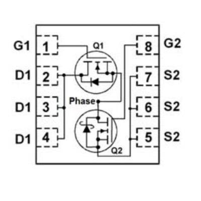 Микросхема FDMS3622S N-Channel MOSFET 25V 30A PQFN5X6