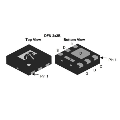 Микросхема AON2409 P-Channel MOSFET 30V 8A DFN2X2B