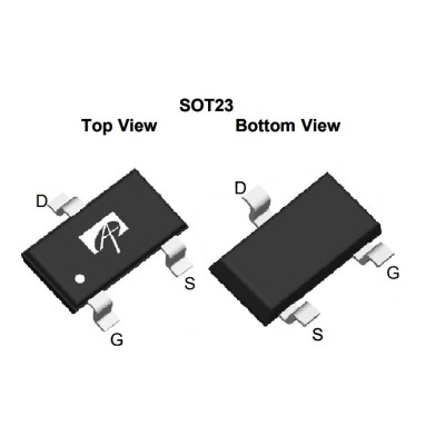 Микросхема AO3402 N-Channel MOSFET 30V 4A SOT23-3