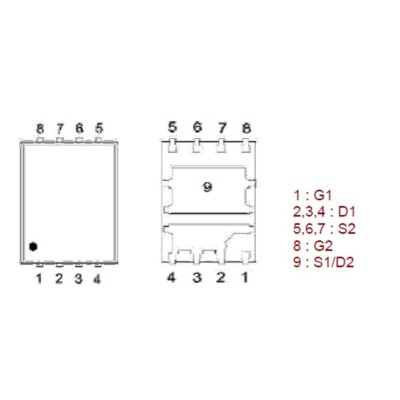 Микросхема PK650DY N-Channel MOSFET 30V 83/36A PDFN5x6P