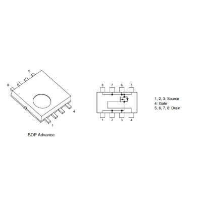 Микросхема TPCA8056-H N-Channel MOSFET 30V 48A SOP-ADVANCE
