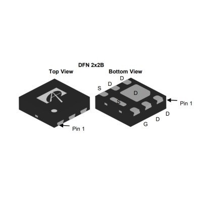 Микросхема AON2407 P-Channel MOSFET 30V 6.3A DFN2X2B