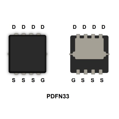 Микросхема MDV3604URH P-Channel MOSFET 30V 12.6A PDFN33
