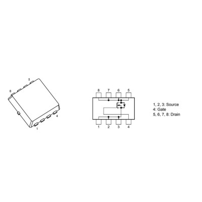 Микросхема TPCC8073 N-Channel MOSFET 30V 27A TSON Advance