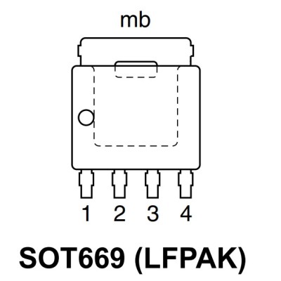 Микросхема PSMN1R0-30YLC 1C030L N-Channel MOSFET 30V 100A SOT669