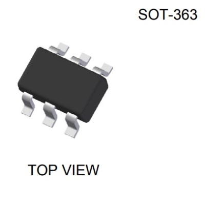 Микросхема DMN5L06DWK N-Channel MOSFET 20V 0.305A SOT363