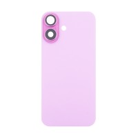 Задняя крышка для iPhone 16 в сборе со стеклом камеры Розовый (стекло, логотип) - Премиум Задняя крышка для iPhone 16 в сборе со стеклом камеры Розовый (стекло, логотип) - Премиум