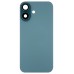 Задняя крышка для Apple iPhone 16 в сборе со стеклом камеры Бирюзовый (стекло, логотип) - Премиум