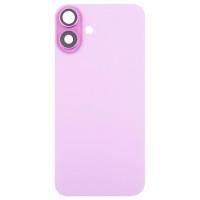 Задняя крышка для iPhone 16 Plus в сборе со стеклом камеры Розовый (стекло, логотип) - Премиум