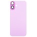 Задняя крышка для iPhone 16 Plus в сборе со стеклом камеры Розовый (стекло, логотип) - Премиум