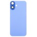 Задняя крышка для iPhone 16 Plus в сборе со стеклом камеры Ультрамарин (стекло, логотип) - Премиум