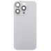 Задняя крышка для iPhone 16 Pro в сборе со стеклом камеры Серый (стекло, логотип) - Премиум