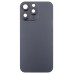 Задняя крышка для iPhone 16 Pro Max в сборе со стеклом камеры Черный (стекло, логотип) - Премиум