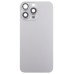 Задняя крышка для iPhone 16 Pro Max в сборе со стеклом камеры Серый (стекло, логотип) - Премиум