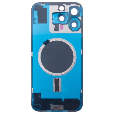 Задняя крышка для Apple iPhone 16 Pro Max в сборе со стеклом камеры Белый (стекло, логотип) - Премиум