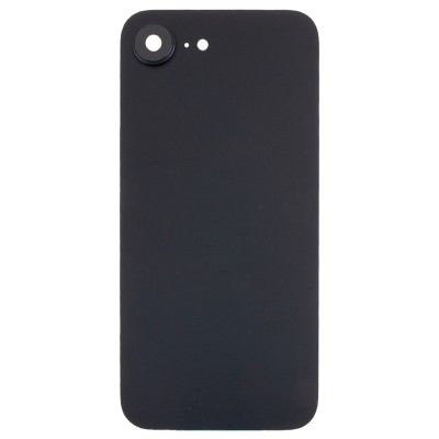 Задняя крышка для Apple iPhone 16e в сборе со стеклом камеры Черный (стекло, логотип) - Премиум