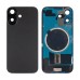 Задняя крышка для Apple iPhone 17 в сборе со стеклом камеры Черный (стекло, логотип) - Премиум