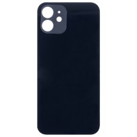 Задняя крышка для Applе iPhone 12 (черная) (стекло, узкий вырез под камеру, логотип) Задняя крышка для Applе iPhone 12 (черная) (стекло, узкий вырез под камеру, логотип)