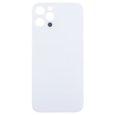 Задняя крышка для Apple iPhone 12 Pro Белый (стекло, узкий вырез под камеру, логотип) - Премиум
